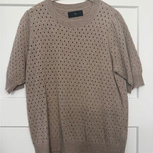 WithBlack Women's Tan Crewneck Sweater